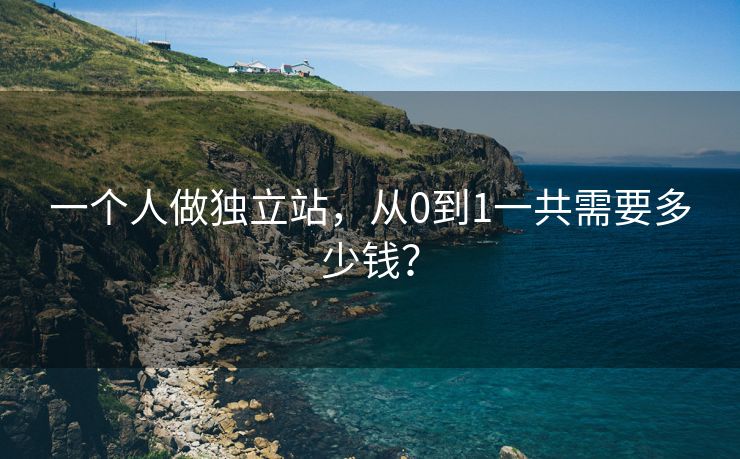 一个人做独立站，从0到1一共需要多少钱？